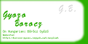 gyozo borocz business card