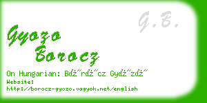 gyozo borocz business card